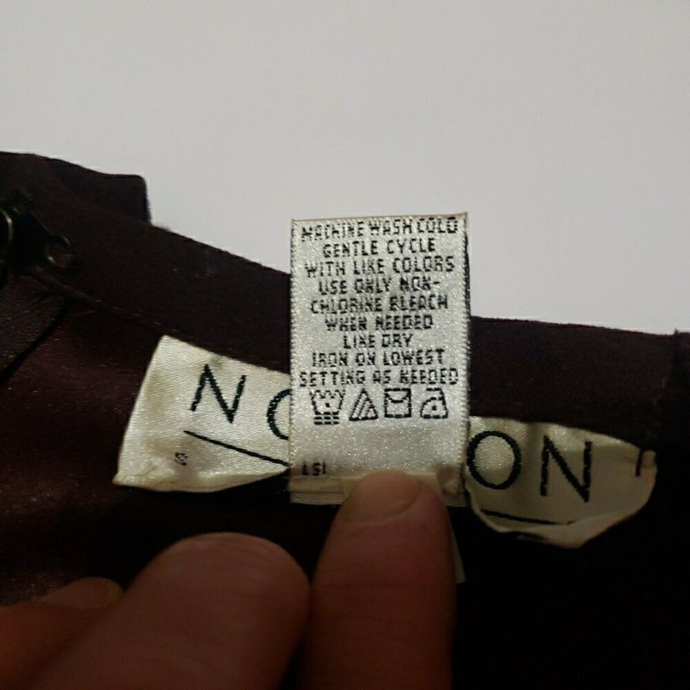 Norton Studio Skirt Size 12 Maxi Long Stretch Burgundy Microfiber - Picture 10 of 10